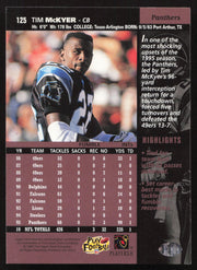 Tim McKyer Autographed 1996 Upper Deck Card #125 Carolina Panthers SKU #260383