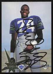 Shawn Springs Autographed 1997 Upper Deck Rookie Card #3 Seattle Seahawks SKU #260386