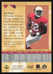 Tom Knight Autographed 1997 Upper Deck Rookie Card #7 Arizona Cardinals SKU #260387