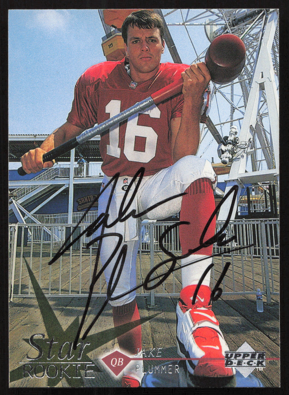 Jake Plummer Autographed 1997 Upper Deck Rookie Card #19 Arizona Cardinals SKU #260390