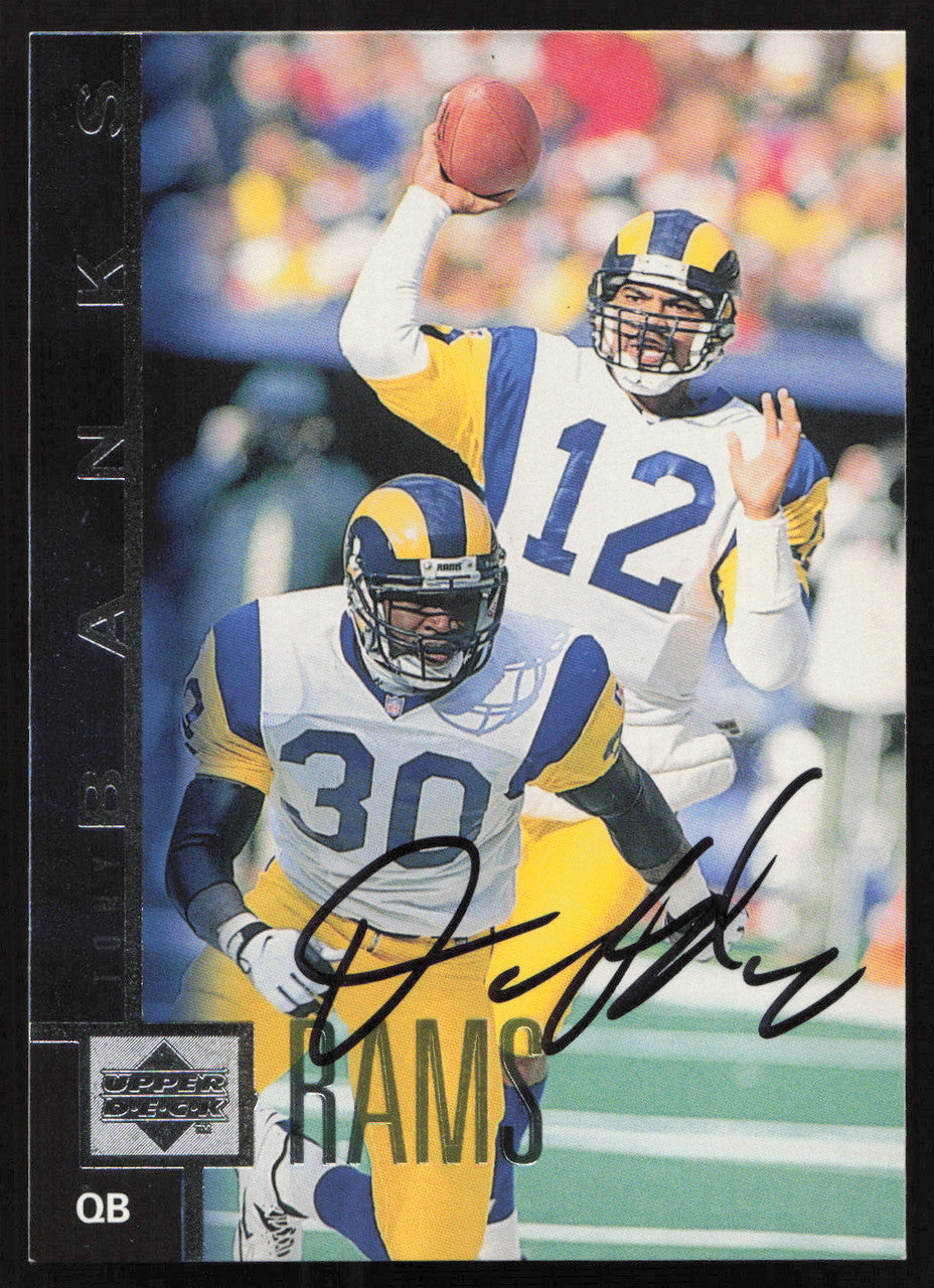 Tony Banks Autographed 1997 Upper Deck Card #245 St. Louis Rams SKU #260394