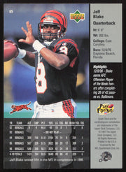 Jeff Blake Autographed 1997 Upper Deck Card #65 Cincinnati Bengals SKU #260397
