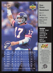 Dave Brown Autographed 1997 Upper Deck Card #166 New York Giants SKU #260398