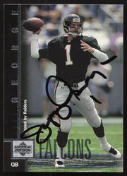 Jeff George Autographed 1997 Upper Deck Card #243 Atlanta Falcons SKU #260404