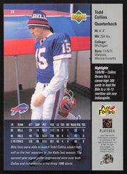 Todd Collins Autographed 1997 Upper Deck Card #73 Buffalo Bills SKU #260408