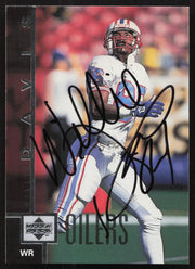 Willie Davis Autographed 1997 Upper Deck Card #202 Houston Oilers SKU #260409