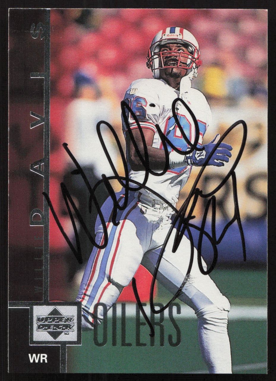 Willie Davis Autographed 1997 Upper Deck Card #202 Houston Oilers SKU #260409