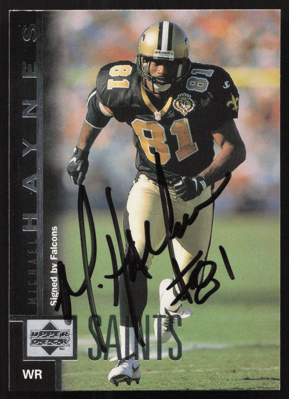 Michael Haynes Autographed 1997 Upper Deck Card #268 New Orleans Saints SKU #260411