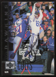 Sean Dawkins Autographed 1997 Upper Deck Card #125 Indianapolis Colts SKU #260412