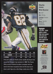 Charlie Jones Autographed 1997 Upper Deck Card #109 San Diego Chargers SKU #260414