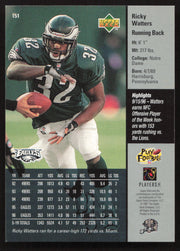 Ricky Watters Autographed 1997 Upper Deck Card #151 Philadelphia Eagles SKU #260416
