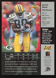 Derrick Mayes Autographed 1997 Upper Deck Card #210 Green Bay Packers SKU #260419