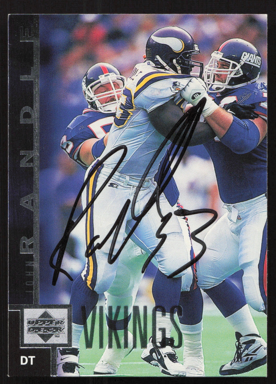 John Randle Autographed 1997 Upper Deck Card #297 Minnesota Vikings SKU #260420