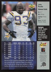 John Randle Autographed 1997 Upper Deck Card #297 Minnesota Vikings SKU #260420