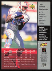 Chris Sanders Autographed 1997 Upper Deck Card #201 Houston Oilers SKU #260421