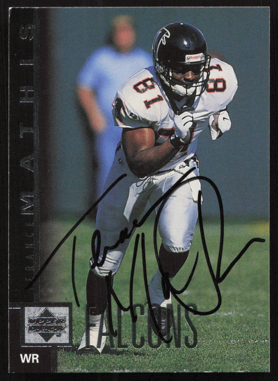 Terance Mathis Autographed 1997 Upper Deck Card #162 Atlanta Falcons SKU #260424