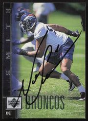 Neil Smith Autographed 1997 Upper Deck Card #42 Denver Broncos SKU #260426