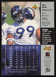 Neil Smith Autographed 1997 Upper Deck Card #42 Denver Broncos SKU #260426