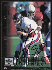 Simeon Rice Autographed 1997 Upper Deck Card #105 Arizona Cardinals SKU #260427