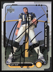 Ryan Leaf Autographed 1998 Upper Deck Rookie Card #2 San Diego Chargers SKU #260437