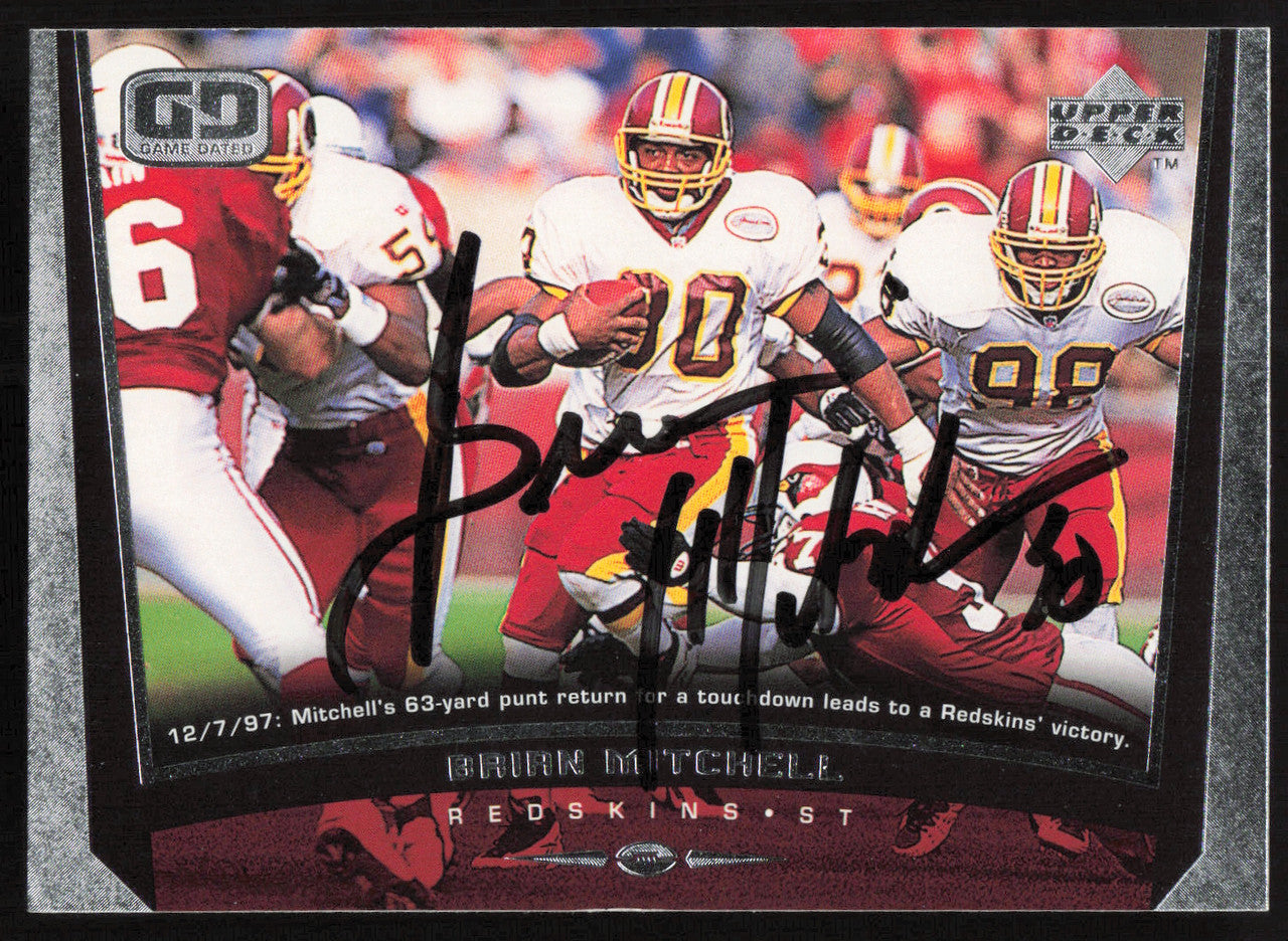Brian Mitchell Autographed 1998 Upper Deck Card #251 Washington Redskins SKU #260457