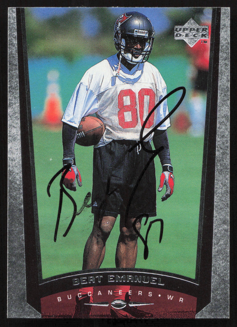Bert Emanuel Autographed 1998 Upper Deck Card #235 Tampa Bay Buccaneers SKU #260458