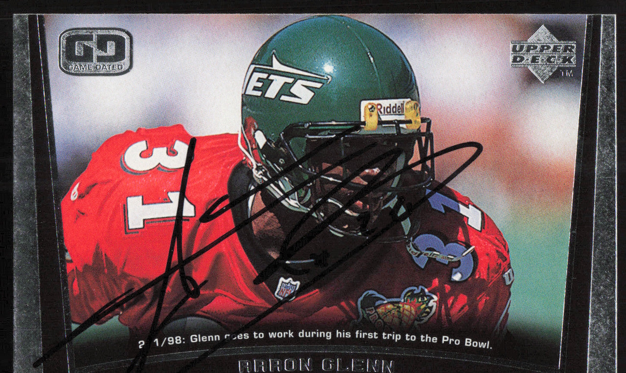 Aaron Glenn Autographed 1998 Upper Deck Card #177 New York Jets SKU #260468