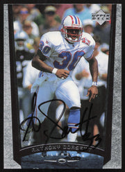 Anthony Dorsett Autographed 1998 Upper Deck Card #241 Houston Oilers SKU #260471
