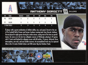 Anthony Dorsett Autographed 1998 Upper Deck Card #241 Houston Oilers SKU #260471