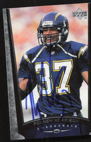 Rodney Harrison Autographed 1998 Upper Deck Card #215 San Diego Chargers SKU #260473