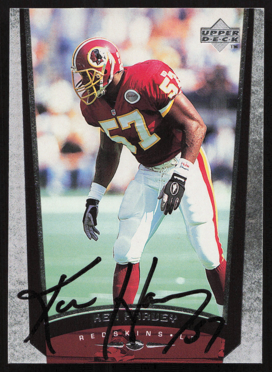 Ken Harvey Autographed 1998 Upper Deck Card #252 Washington Redskins SKU #260474