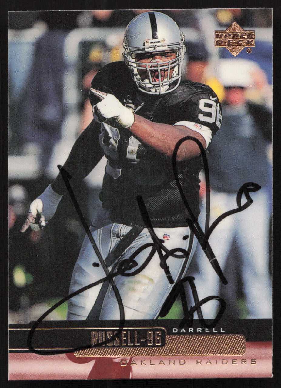 Darrell Russell Autographed 1999 Upper Deck Card #155 Los Angeles Raiders SKU #260488