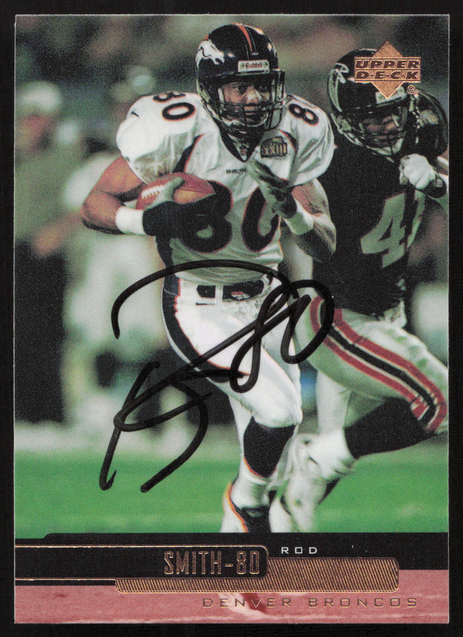 Rod Smith Autographed 1999 Upper Deck Card #71 Denver Broncos SKU #260491
