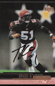 Takeo Spikes Autographed 1999 Upper Deck Card #48 Cincinnati Bengals SKU #260492