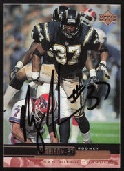 Rodney Harrison Autographed 1999 Upper Deck Card #186 San Diego Chargers SKU #260495