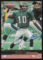 Koy Detmer Autographed 1999 Upper Deck Card #163 Philadelphia Eagles SKU #260500