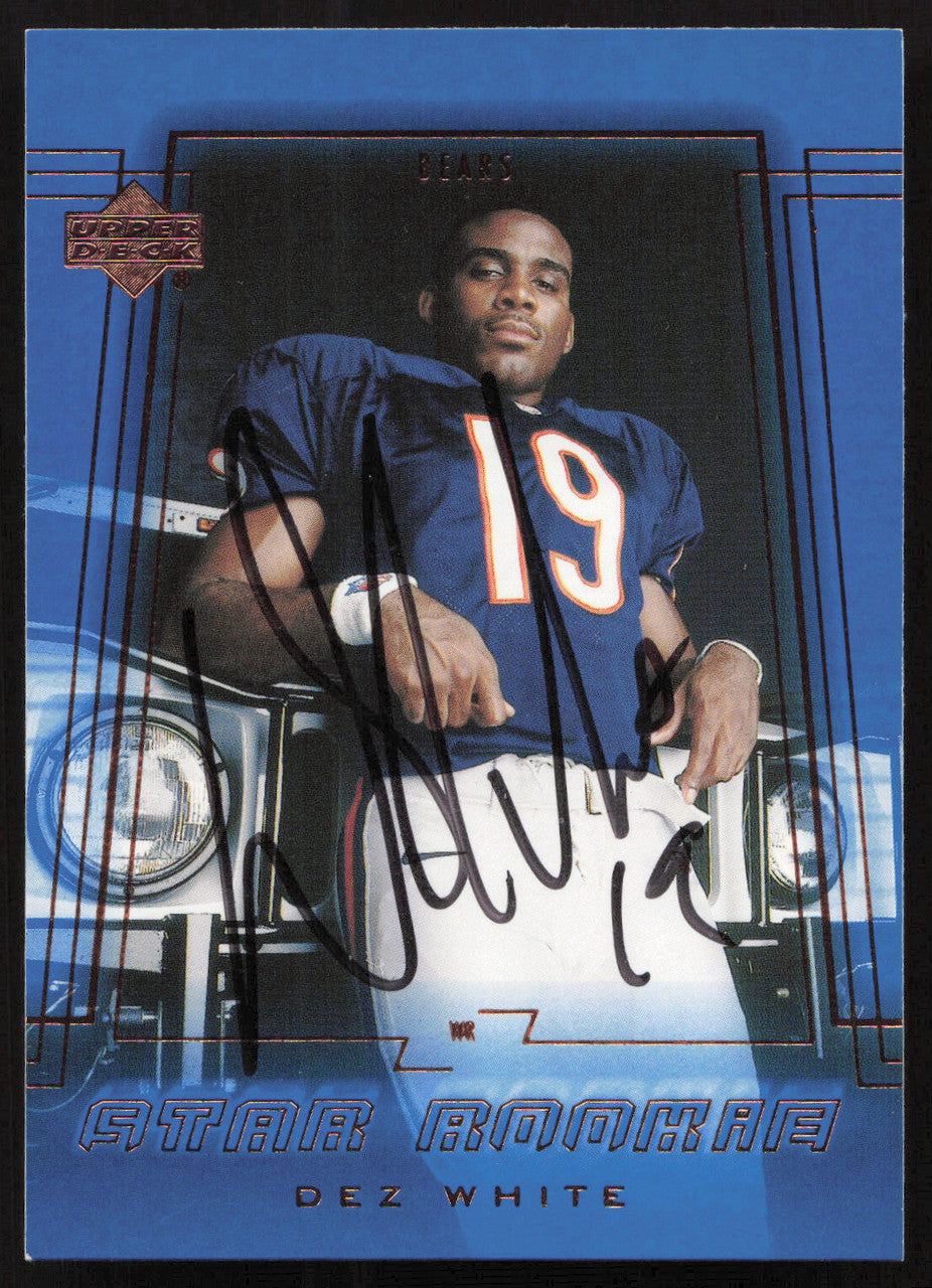 Dez White Autographed 2000 Upper Deck Rookie Card #258 Chicago Bears SKU #260506