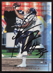 Jermaine Fazande Autographed 2000 Upper Deck Card #176 San Diego Chargers SKU #260507