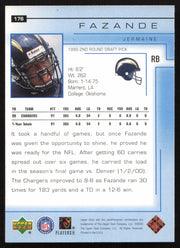 Jermaine Fazande Autographed 2000 Upper Deck Card #176 San Diego Chargers SKU #260507