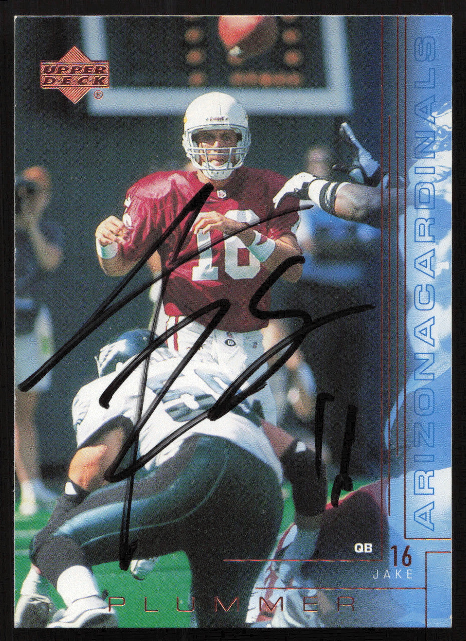 Jake Plummer Autographed 2000 Upper Deck Card #1 Arizona Cardinals SKU #260508