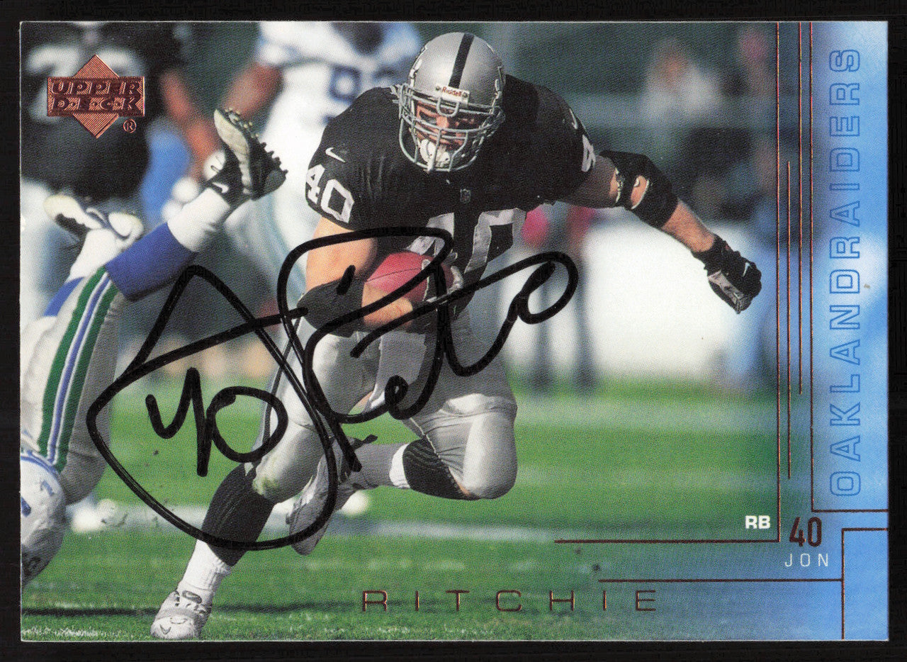Jon Ritchie Autographed 2000 Upper Deck Card #154 Los Angeles Raiders SKU #260509