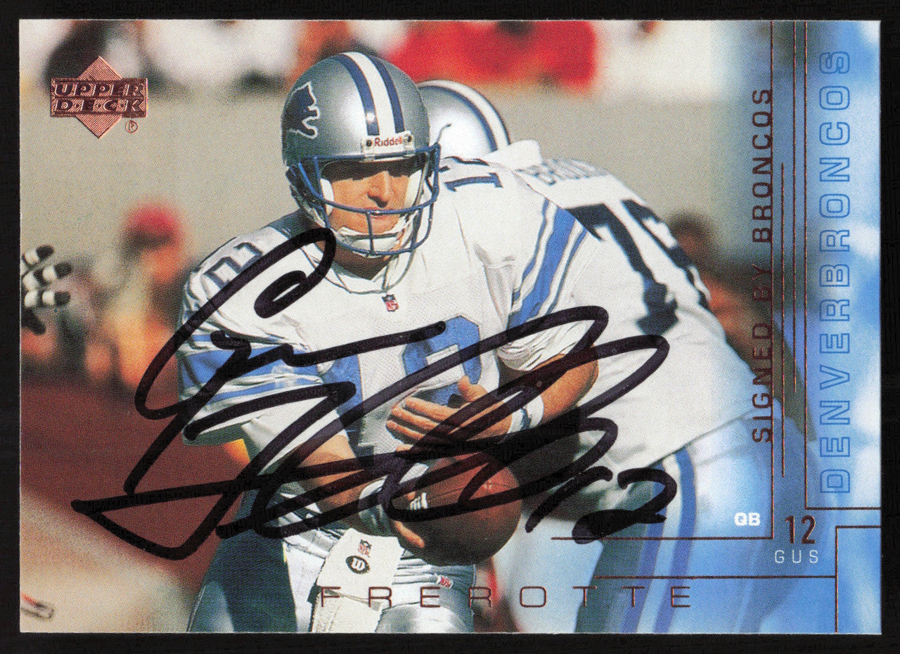 Gus Frerotte Autographed 2000 Upper Deck Card #69 Detroit Lions SKU #260511