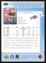 Jay Riemersma Autographed 2000 Upper Deck Card #27 Buffalo Bills SKU #260512