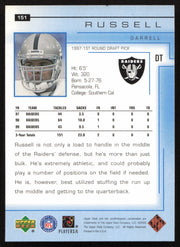 Darrell Russell Autographed 2000 Upper Deck Card #151 Los Angeles Raiders SKU #260515