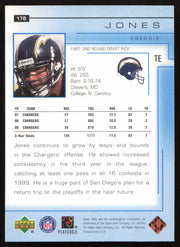 Freddie Jones Autographed 2000 Upper Deck Card #178 San Diego Chargers SKU #260516