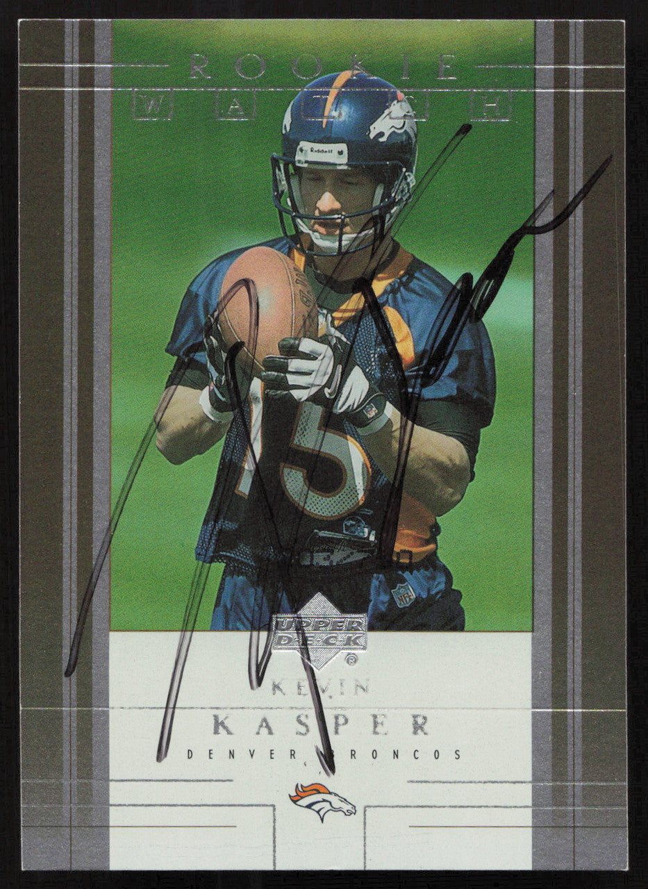 Kevin Kasper Autographed 2001 Upper Deck Rookie Card #291 Denver Broncos SKU #260528