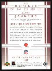 James Jackson Autographed 2001 Upper Deck Rookie Card #278 Cleveland Browns SKU #260529