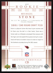 Michael Stone Autographed 2001 Upper Deck Rookie Card #237 Arizona Cardinals SKU #260530
