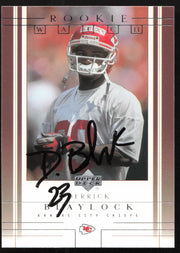 Derrick Blaylock Autographed 2001 Upper Deck Rookie Card #268 Kansas City Chiefs SKU #260531