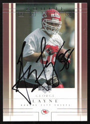 George Layne Autographed 2001 Upper Deck Rookie Card #258 Kansas City Chiefs SKU #260532